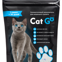 Наполнитель Cat Go для кошачьего туалета, силикагель