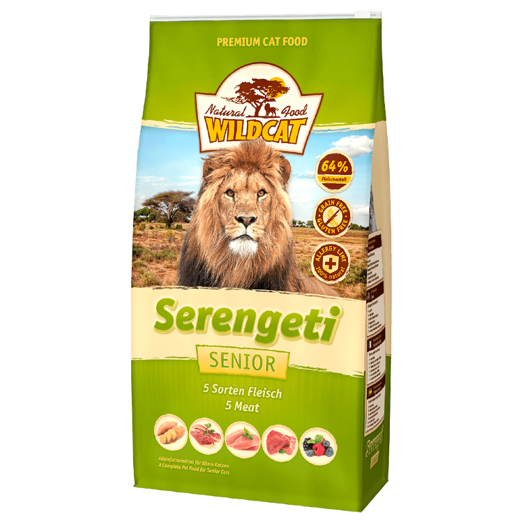Wildcat (Вайлдкэт) Serengeti senior / Сухой корм для кошек 5 сортов мяса