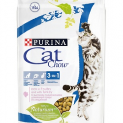 Cat Chow (Кэт Чау) для кошек 3в1 профилактика мкб, зубного камня,вывод шерсти(3в1 feline)