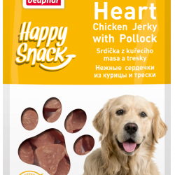 Лакомства beaphar happy snack  для собак нежные сердечки из курицы и трески