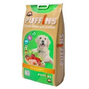 Puffins (Пафинс) сухой корм  для собак мясное ассорти