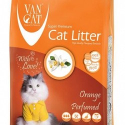 Van cat комкующийся наполнитель без пыли с ароматом апельсина, пакет (orange)