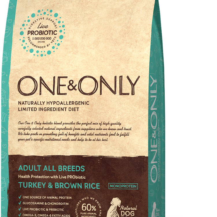 One&Only (Ван энд Онли) Turkey & Rice Adult All Breeds Индейка с рисом для взрослых собак всех пород