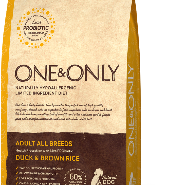 One&Only (Ван энд Онли) Duck & Rice Adult All Breeds Утка с рисом для взрослых собак всех пород