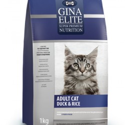 Gina (Джина) elite cat duck rice для взрослых кошек с уткой и рисом
