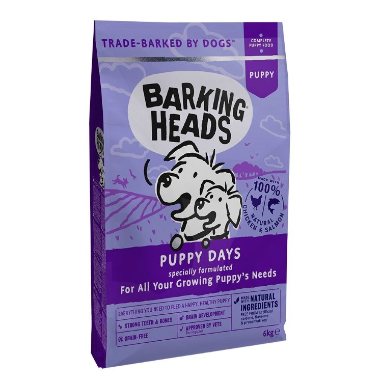 Barking Heads (Баркинг Хеадс) для щенков с лососем и курицей 