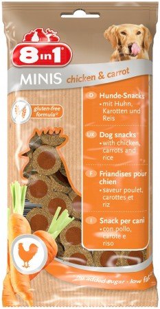 8в1 минис курица и морковь, с рисом, 8in1 minis chicken&carrot 100g