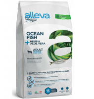 Alleva (Алева) корм для взрослых собак холистик с океанической рыбой, коноплей и алое вера, медиум/макси
