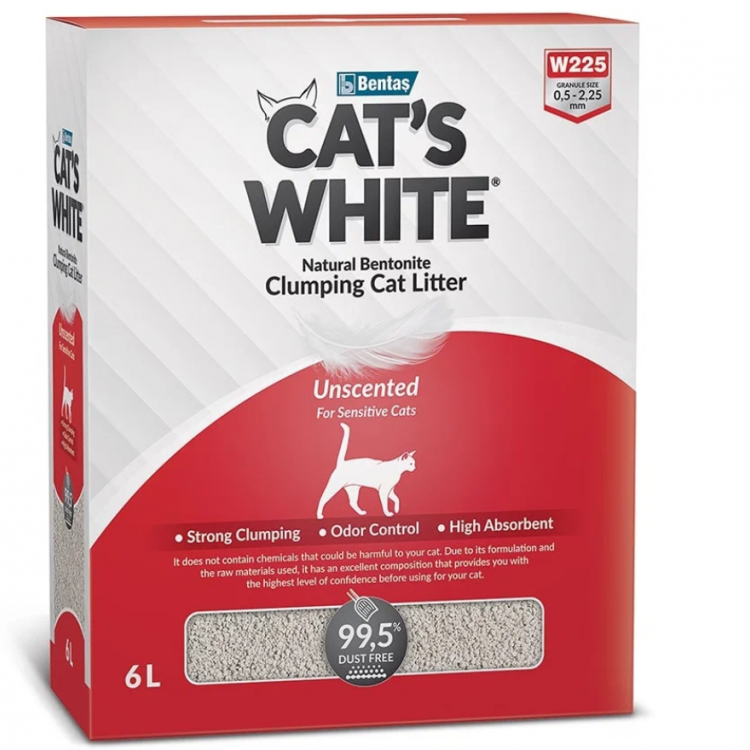 Cats White (Кэтс Вайт) BOX Natural без ароматизатора комкующийся наполнитель