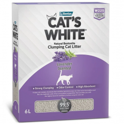 Cats White (Кэтс Вайт) BOX Lavender аромат лаванды комкующийся наполнитель