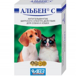 Авз альбен с таблетки от глистов для собак и кошек