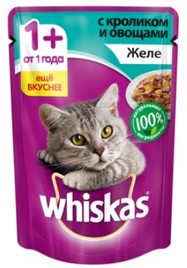 Whiskas (Вискас) паучи для кошек желе 85 г