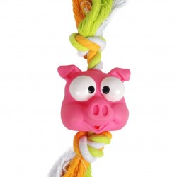 Karlie-flamingo игрушка д с голова животного на веревке , винил