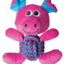 KONG игрушка для собак Weave Knots Свинка