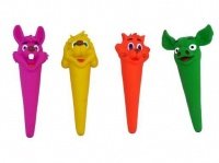 Papillon игрушка для собак "улыбака-морковка", латекс (funny cone shaped animals)