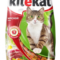 Kitekat (Китикет) сухие корма для кошек мясной пир