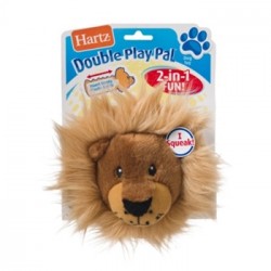 Hartz игрушка  для собак - хрустящая голова забавного животного, мягкая.   Double Play Pal Dog Toy