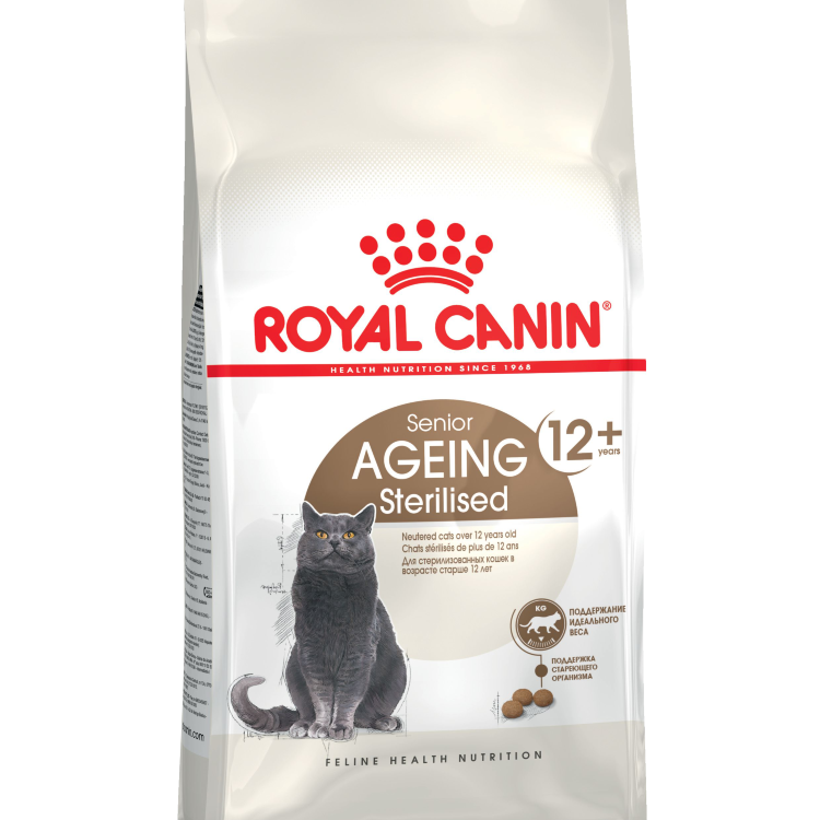 Royal Canin (Роял Канин) sterilised 12+ для пожилых кастрированных кошек и котов старше 12 лет
