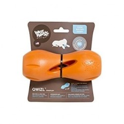 Zogoflex игрушка для собак гантеля под лакомства qwizl оранжевая