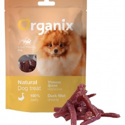 Organix (Органикс) лакомство для собак малых пород «нарезка утиного филе» 100% мясо (duck fillet shredding for small breeds)