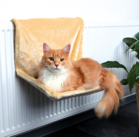 Trixie гамак д кошки на радиатор , светло коричневый коричневый, плюш, на радиатор