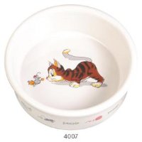 Trixie миска для кошки с рисунком "кошка", керамика,