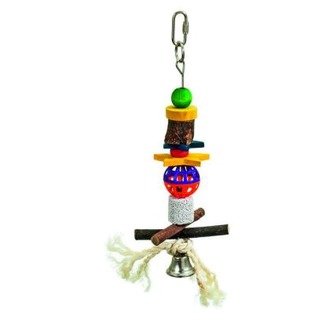 Karlie игрушка для птиц на веревке с колокольчиком, сизаль