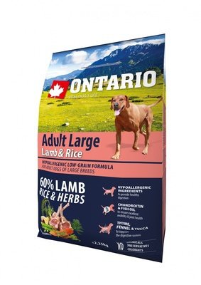 Ontario (Онтарио) для собак крупных пород с ягненком, индейкой и рисом