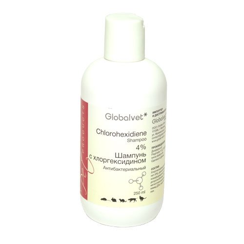 Globalvet шампунь с хлоргексидином 4% (chlorhexidine shampoo 4%)