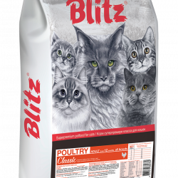 Blitz (Блиц) корм д/кошек с Домашней птицей ADULT CATS POULTRY