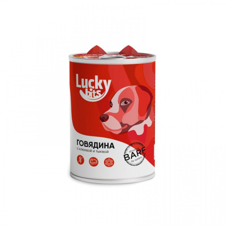 Консервы Lucky bits (Лаки битс)  для собак всех пород , 400 г