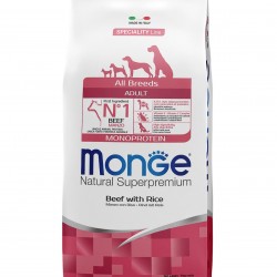 Monge (Монж) dog All Breeds Beef and Rice корм для собак всех пород говядина с рисом