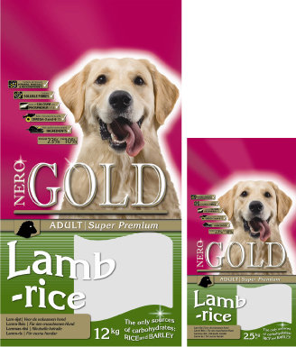 Nero Gold (Неро Голд) для взрослых собак с ягненком и рисом (adult lamb&rice 23 10)