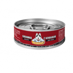 Погрызухин консервы оленина в бульоне для собак ж/б 100 гр.