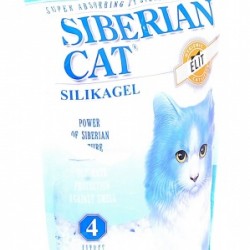 Сибирская кошка элитный силикагелевый наполнитель (голубая уп)