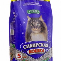 Сибирская кошка супер комкующийся наполнитель