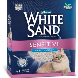 White Sand (Вайт Сенд) Комкующийся наполнитель для чувствительных кошек, без запаха, коробка РАСПРОДАЖА