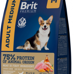Brit (Брит) Premium Dog Adult Medium с курицей для взрослых собак средних пород (10–25 кг) РАСПРОДАЖА
