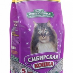 Сибирская кошка экстра комкующийся наполнитель для длинношерстных кошек