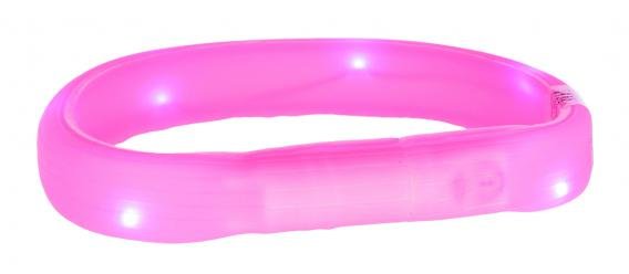 Trixie Мигающее кольцо для собак USB, розовый