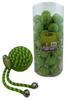 Papillon игрушка для кошек "мячик" с бубенчиком, зеленый, нейлон (ball with bells green)