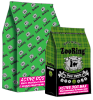 ZooRing (Зооринг) Active Dog Max  мясо молодых бычков и рис с хондрозащитными агентами