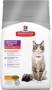 Hill`s (Хилс) Для взрослых кошек с чувствительным желудком и кожей (Adult Sensitive Stomach & Skin)