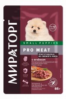 Мираторг PRO MEAT пауч соус для щенков мелких старше 1 мес 85 гр