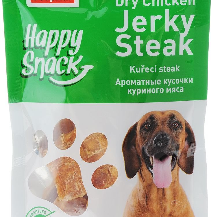 Лакомства beaphar happy snack  для собак 60г ароматные кусочки куриного мяса