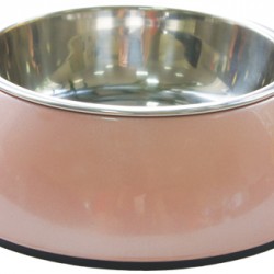 Superdesign миска на меламиновой подставке розовый перламутр