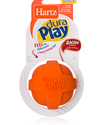 Hartz игрушка  для собак - мяч рельефный, латекс с наполнителем, запах бекона, dura play ball - medium