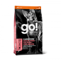 GO! (Гоу)  Беззерновой для Собак всех возрастов c Лососем и Треской (CARNIVORE GF Salmon + Cod Recipe DF 34/16) 