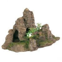 Trixie грот "скалы с пещерой и растениями" , пластик