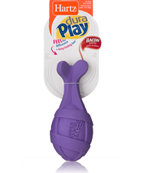 Hartz игрушка  для собак - ракета рифлёная, латекс с наполнителем, запах бекона, dura play rocket